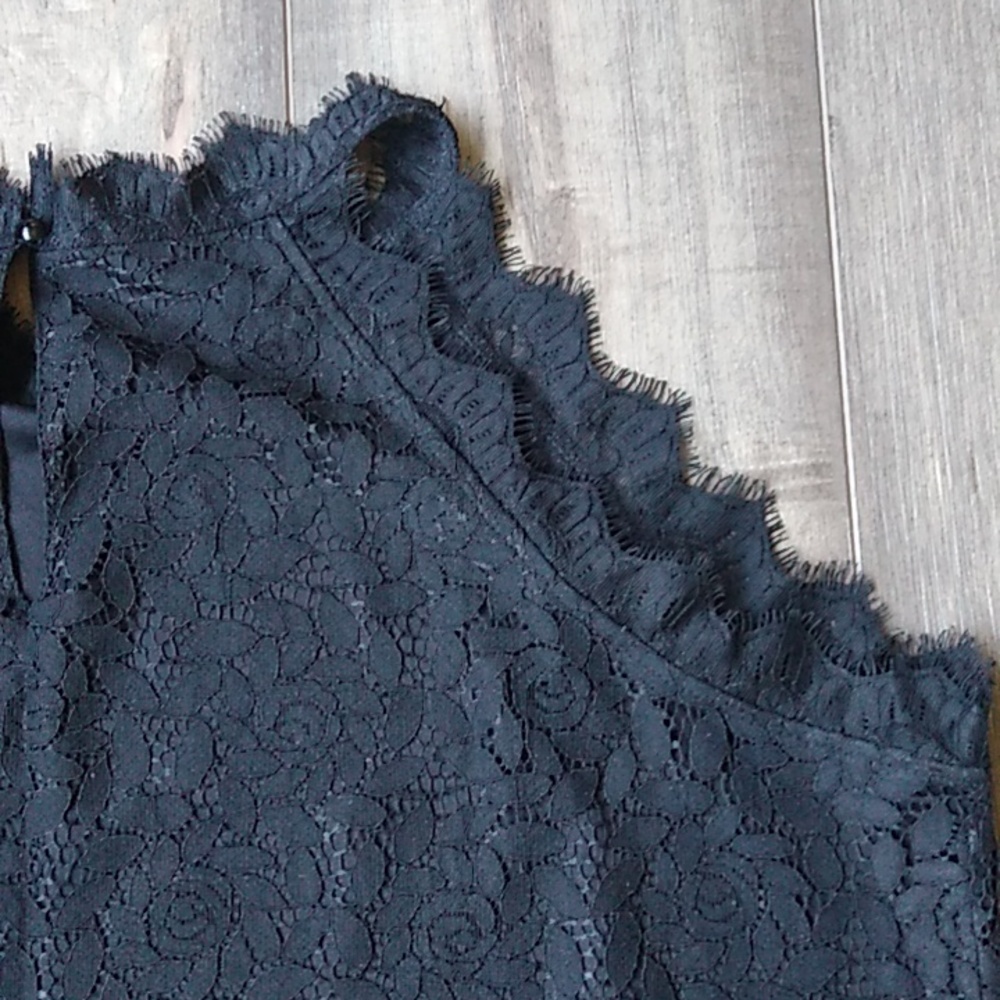 Berryou Black Hallow Out Lace Halter Tank Top 2X - Picture 10 of 15